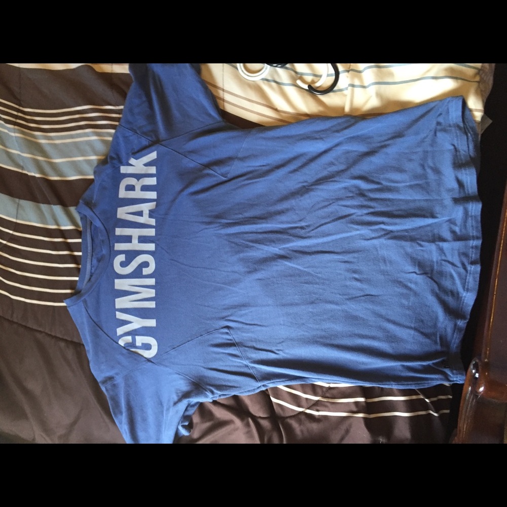 Gymshark Dry Fit t shirt grey/blue large